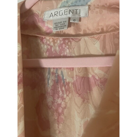 VINTAGE ARGENTI 100% SILK DRESS Size 6 70s 80s Mobwife Griselda Elegant Luxury - Picture 2 of 9